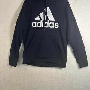 Adidas black and white hoodie L